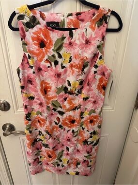 ALYX Pink Orange Yellow Green Floral Sleeveless Midi Dress NWT dress